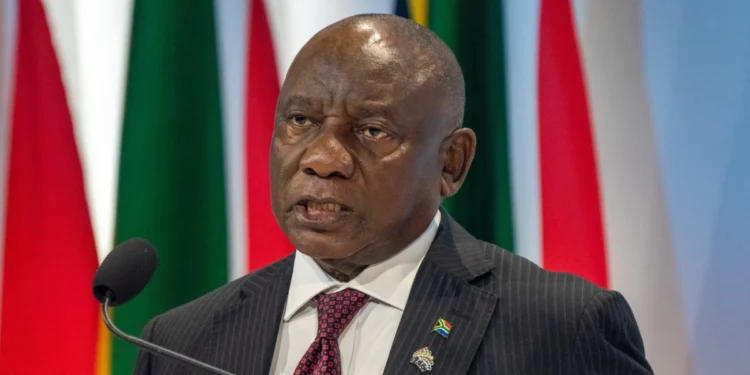 President Cyril Ramaphosa during an official engagement as South Africa prepares for a diplomatic credentials ceremony involving the US envoy.