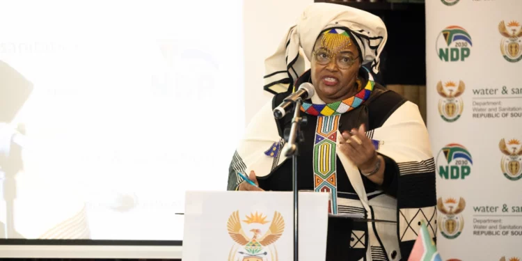 Water infrastructure in South Africa, illustrating new budget funding for regional and local water and sanitation services.