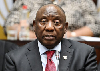 President Cyril Ramaphosa speaking at an energy conference as South Africa faces rising fuel and supply-chain pressure from global conflict.