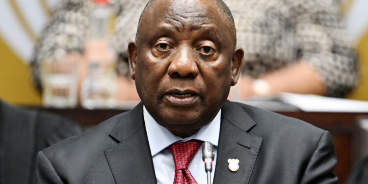 President Cyril Ramaphosa speaking at an energy conference as South Africa faces rising fuel and supply-chain pressure from global conflict.