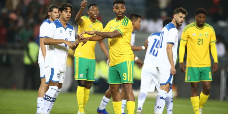 South Africa national football team players at OR Tambo International Airport ahead of the 2026 FIFA World Cup departure to Mexico City.