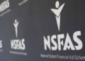 A student checking their NSFAS application status on a laptop