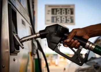 A fuel pump at a South African filling station, showing the petrol price October 2026 increase