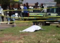 Police tape at a crime scene in Ekurhuleni, where an 11th body has been found in the Ekurhuleni murders investigation