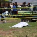 Police tape at a crime scene in Ekurhuleni, where an 11th body has been found in the Ekurhuleni murders investigation