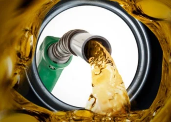 A fuel pump display at a South African filling station during the fuel price increase South Africa faces in October