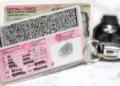 A South African driving licence card on a testing centre counter as the driving licence renewal fee comes under review