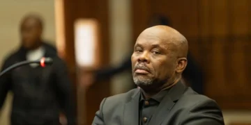 Shadrack Sibiya at the Randburg Magistrate's Court before he resigned from SAPS