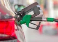 Petrol pump at a South African filling station as calls grow for a fuel levy cut