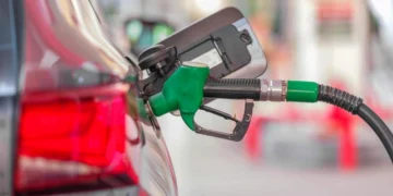 Petrol pump at a South African filling station as calls grow for a fuel levy cut