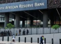 A row of ATMs in a South African shopping centre as the Reserve Bank targets ATM fees