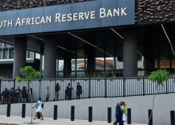A row of ATMs in a South African shopping centre as the Reserve Bank targets ATM fees