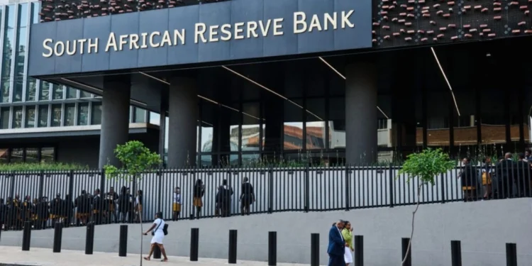 A row of ATMs in a South African shopping centre as the Reserve Bank targets ATM fees